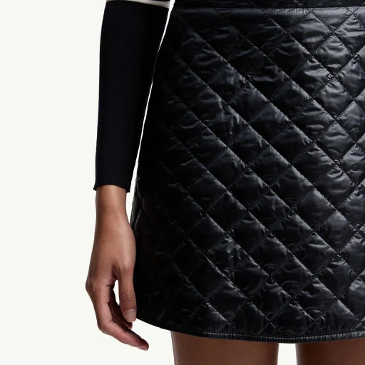Diamond-Quilted Mini Skirt