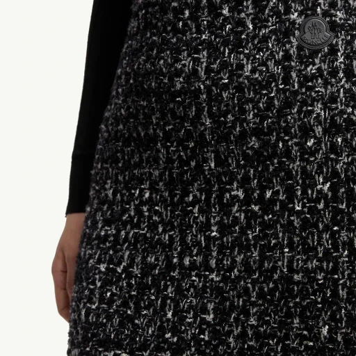Fringe-Trim Wool Blend Skirt