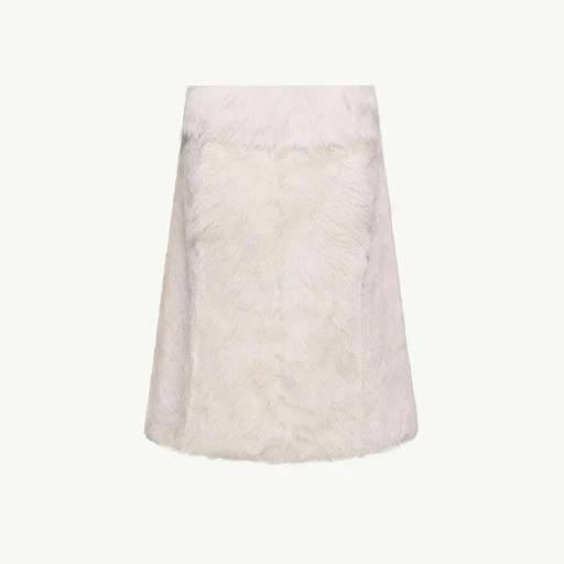 Shearling Knee-Length Skirt