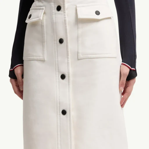 Technical Twill Knee-Length Skirt
