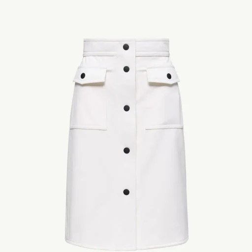 Technical Twill Knee-Length Skirt