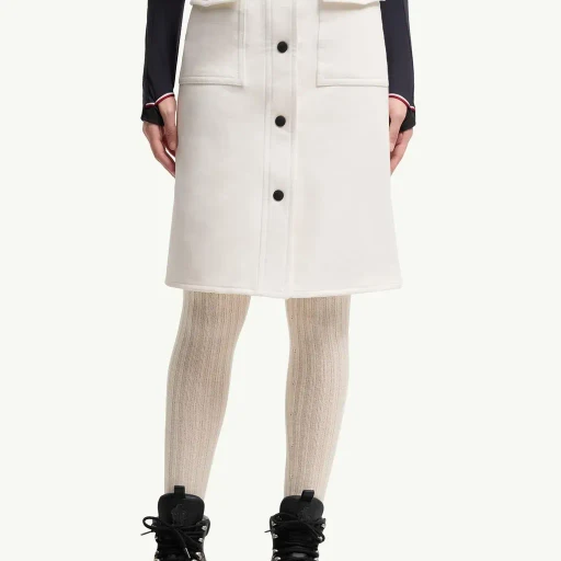 Technical Twill Knee-Length Skirt