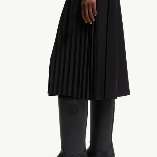 Wool Gabardine Knee-Length Skirt