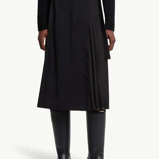Wool Gabardine Knee-Length Skirt
