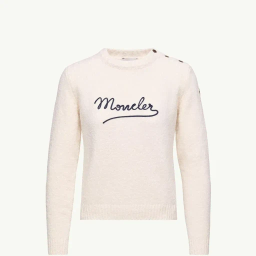 Embroidered Logo Cotton Blend Jumper
