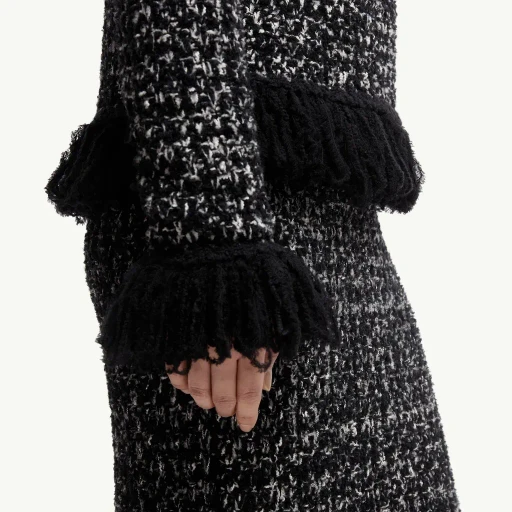 Fringe-Trim Wool Blend Jumper