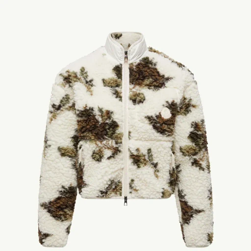 Floral Print Padded Wool Blend Jumper