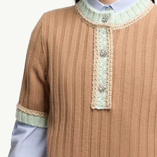 Jewel Buttons Wool & Cashmere Jumper