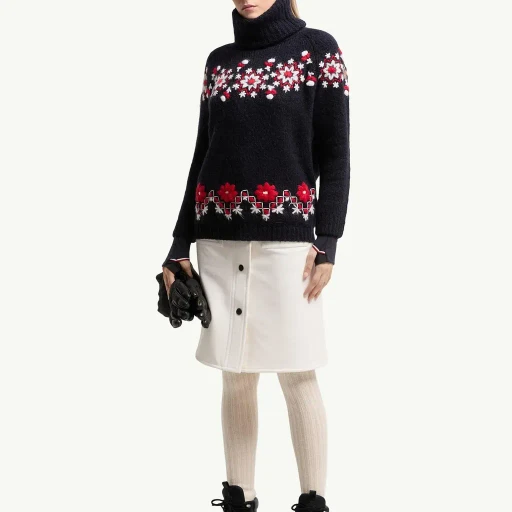 Hand-Embroidered Alpaca & Wool Turtleneck Jumper