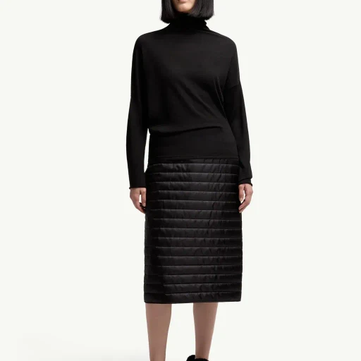 Moncler + Qiu Hao Wool & Silk Polo Neck Jumper