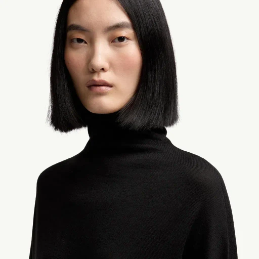 Moncler + Qiu Hao Wool & Silk Polo Neck Jumper