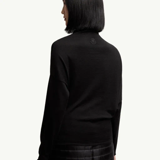 Moncler + Qiu Hao Wool & Silk Polo Neck Jumper