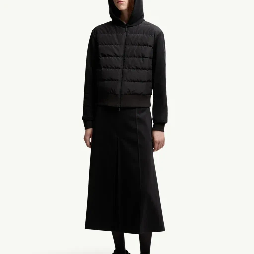 Padded Cotton Zip-Up Hoodie