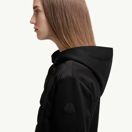 Padded Cotton Zip-Up Hoodie