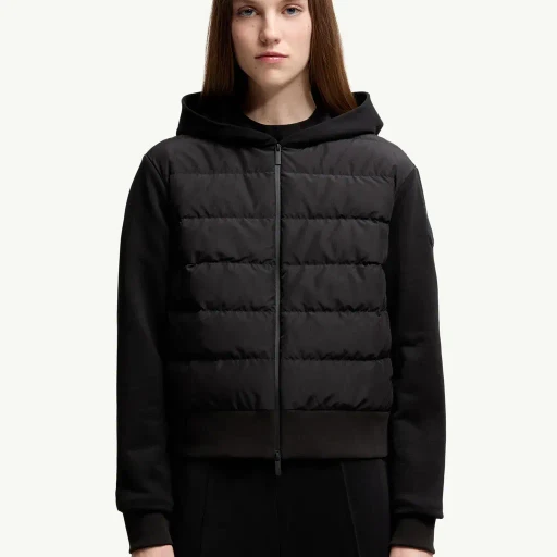 Padded Cotton Zip-Up Hoodie
