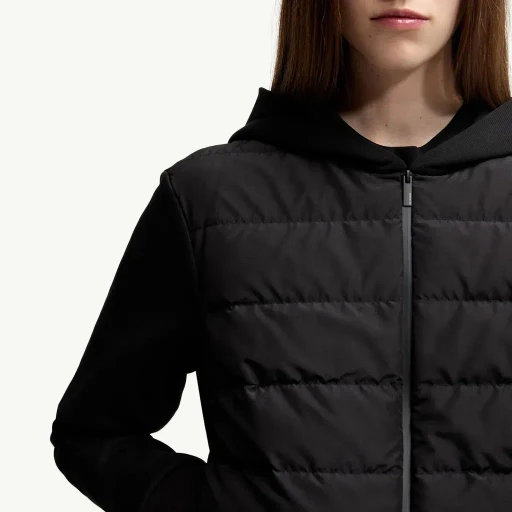 Padded Cotton Zip-Up Hoodie
