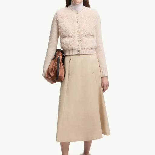 Padded Wool & Teddy Cardigan