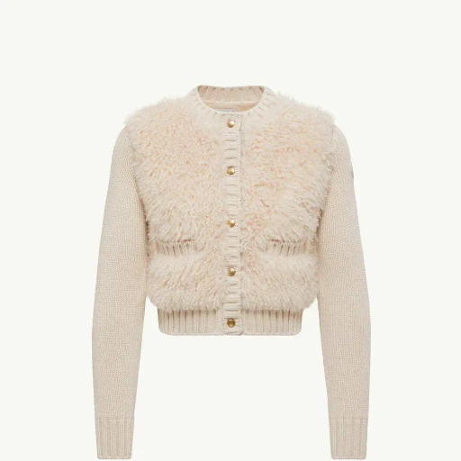 Padded Wool & Teddy Cardigan