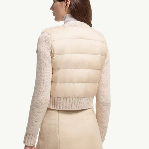 Padded Wool & Teddy Cardigan