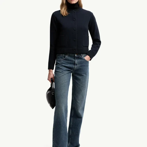 Padded Wool Cardigan