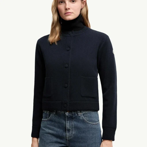 Padded Wool Cardigan