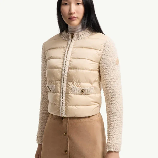 Padded Zip-Up Cardigan