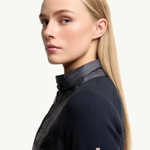 Padded Zip-Up Cardigan