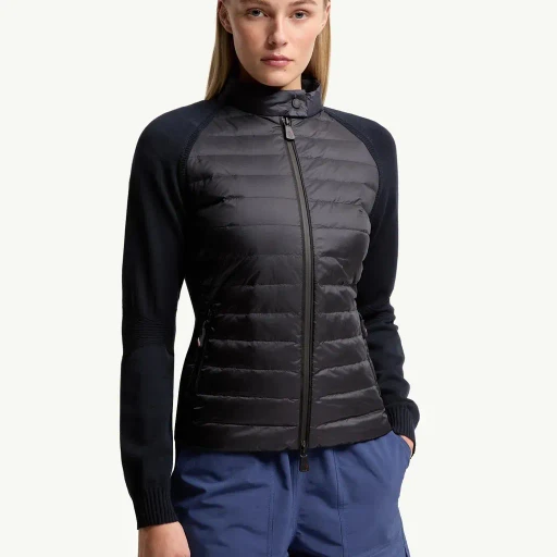 Padded Zip-Up Cardigan