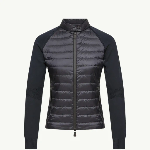 Padded Zip-Up Cardigan