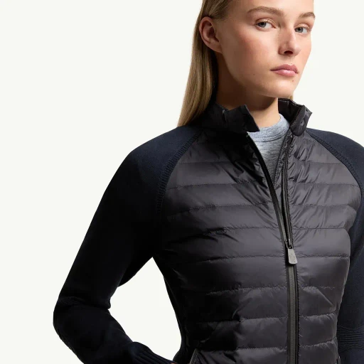 Padded Zip-Up Cardigan