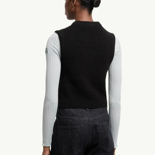 Square-Quilted Cotton Down Gilet
