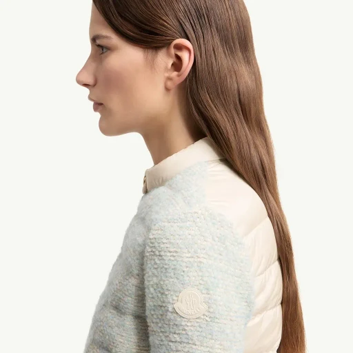Wool & Alpaca Blend Padded Zip-Up Cardigan