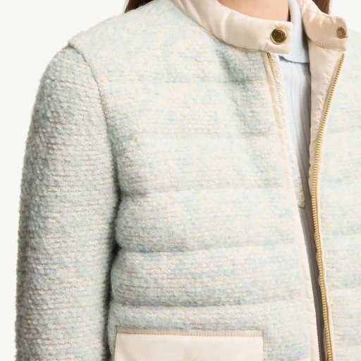 Wool & Alpaca Blend Padded Zip-Up Cardigan
