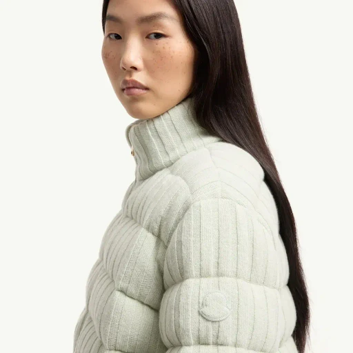 Wool & Cashmere Blend Padded Cardigan