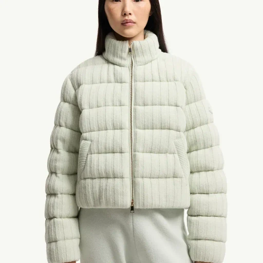Wool & Cashmere Blend Padded Cardigan