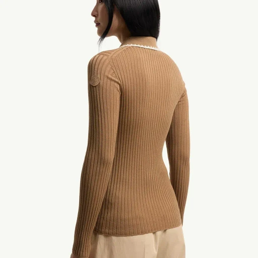 Wool Long Sleeve Polo Shirt