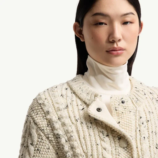 Wool Blend Polo Neck Jumper