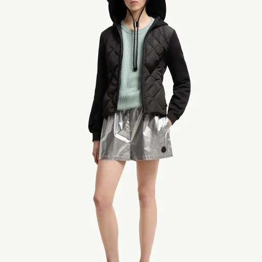 Cotton Fleece Padded Zip-Up Hoodie