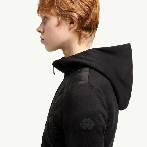 Cotton Fleece Padded Zip-Up Hoodie