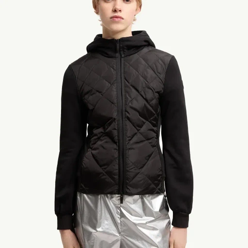 Cotton Fleece Padded Zip-Up Hoodie
