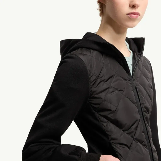 Cotton Fleece Padded Zip-Up Hoodie