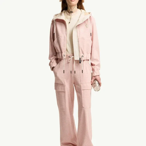 Linen & Cotton Blend Zip-Up Hoodie