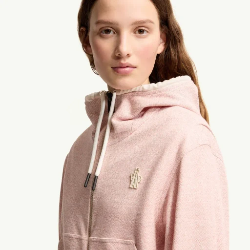 Linen & Cotton Blend Zip-Up Hoodie