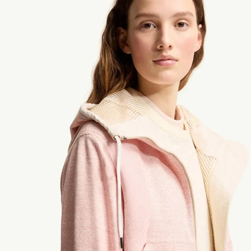 Linen & Cotton Blend Zip-Up Hoodie