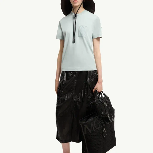 Cotton Jersey T-Shirt With Pleated Pocket