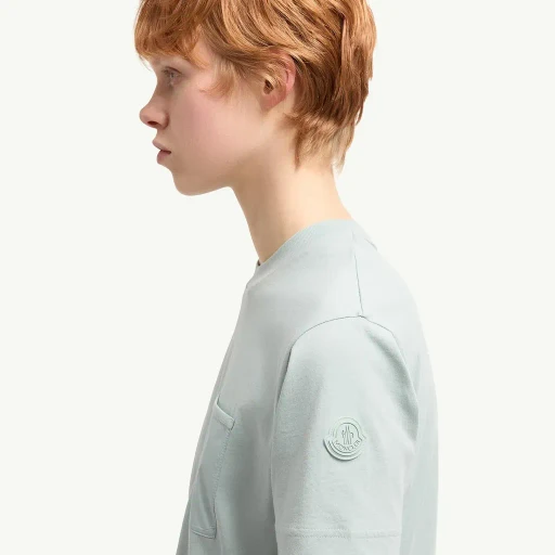 Cotton Jersey T-Shirt With Pleated Pocket