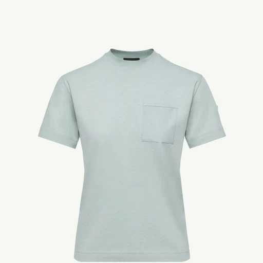 Cotton Jersey T-Shirt With Pleated Pocket