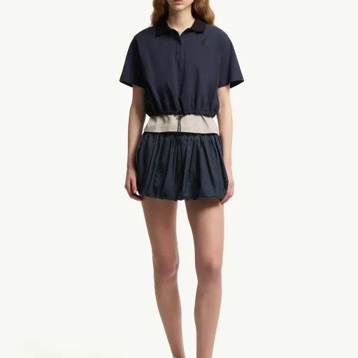 Cropped Cotton Piquet Polo Shirt