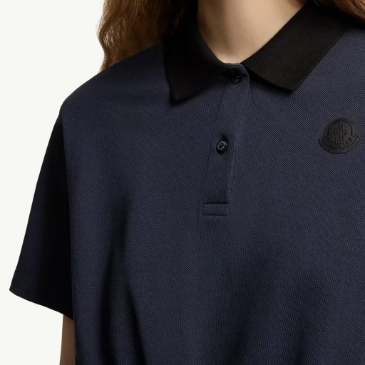 Cropped Cotton Piquet Polo Shirt