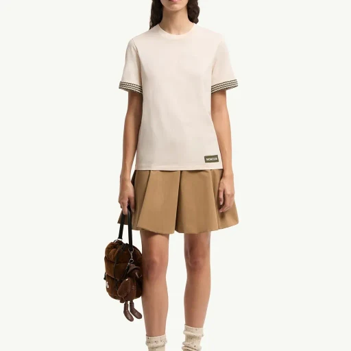 Crochet-Trimmed Cotton Logo T-Shirt